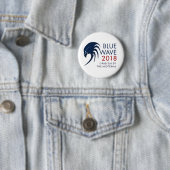 Blaue Wellen-Tsunami-Widerstand-Halbzeit-Wahl 2018 Button (Beispiel)