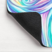 Blaue Wellen Twirbel und Wirbel Muster Mousepad (Ecke)