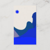 Blaue Wellen Visitenkarte (Rückseite)
