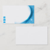 Blaue Wellen-Visitenkarte, 3,5" x 2,0", 100 Visitenkarte (Vorne/Hinten)