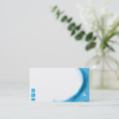 Blaue Wellen-Visitenkarte, 3,5" x 2,0", 100 Visitenkarte (Stehend Vorderseite)