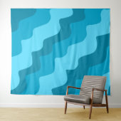Blaue Wellen Wandteppich (Beispiel (Horizontal))