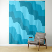 Blaue Wellen Wandteppich (Beispiel)