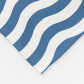 Blaue Wellenform-Navy-Muster Anpassen des Hintergr Fleecedecke (Ecke)