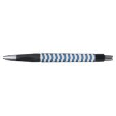 Blaue Wellenform-Navy-Muster Anpassen des Hintergr Kugelschreiber (Vorderseite)