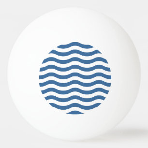 Blaue Wellenform-Navy-Muster Anpassen des Hintergr Tischtennisball