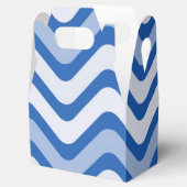 Blaue Wellenlinien-Muster Geschenkschachtel (Geöffnet)