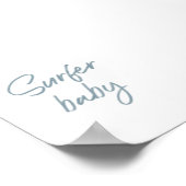 Blaue Wellenreitblauer-Babyposter Poster (Ecke)