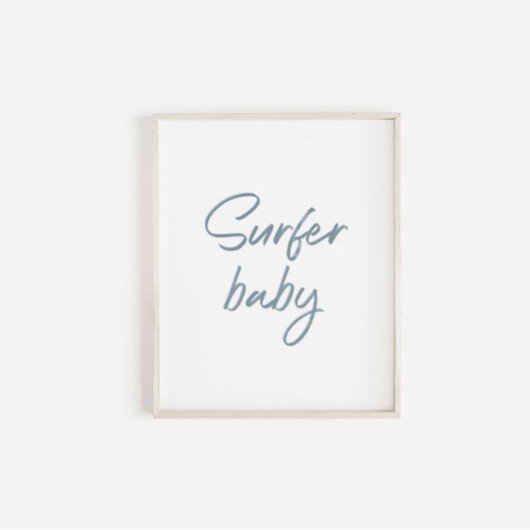 Blaue Wellenreitblauer-Babyposter Poster