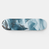 Blaue wellige Berglandschaft Skateboard (Horizontal)