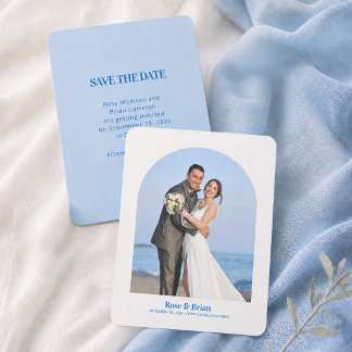 Blaue Wellige Cabana Hochzeit Rette den Tag Save The Date