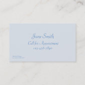 Blaue Wellness-Center-Geschäfts-Karte Visitenkarte (Rückseite)