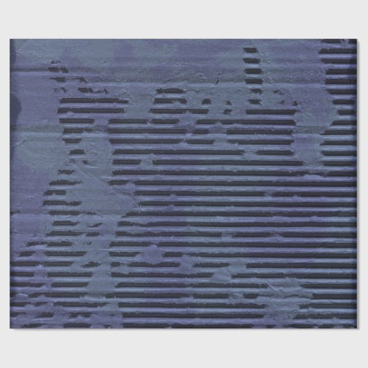 Blaue Wellpappe Geschenkpapier (Flach)