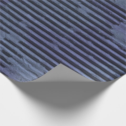 Blaue Wellpappe Geschenkpapier (Ecke)