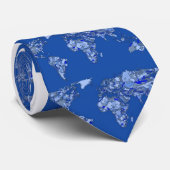 Blaue Weltkarte Krawatte (Gerollt)