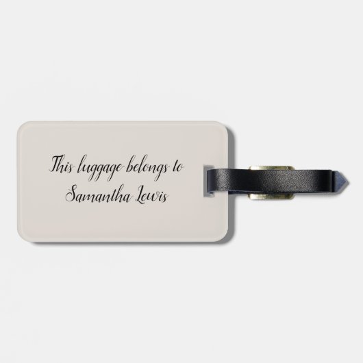 Blaue Weltkarte macht nie aufhören, kundenspezifis Gepäckanhänger (Rückseite horizontal)