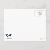 Blaue Weltkarte Postkarte (Rückseite)