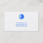 Blaue Weltkugel, Ihr Name hier Visitenkarte (Rückseite)