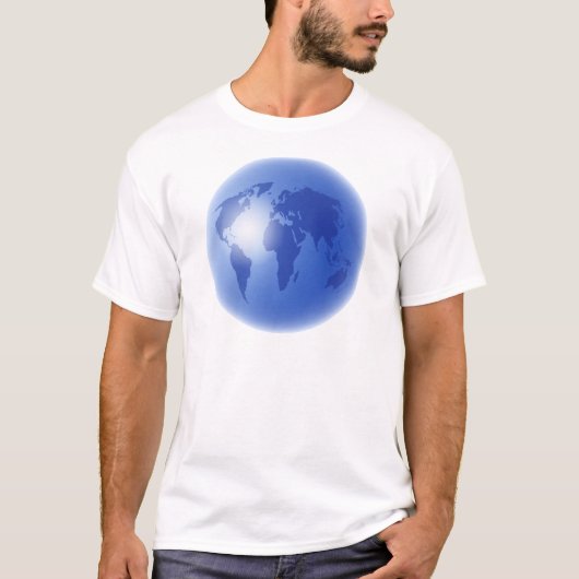Blaue Weltkugel T-Shirt (Vorderseite)