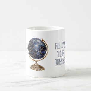 Blaue Weltkugel Träume Kaffeetasse