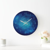 Blaue Weltraum-Galaxie Große Wanduhr (Zuhause)