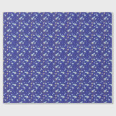 Blaue Weltraum-Träume Geschenkpapier (Flach)