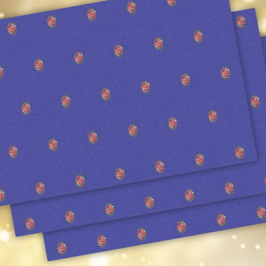 Blaue Werbung für ein benutzerdefiniertes Logo Seidenpapier