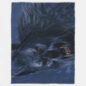 BLAUE WEREWOLF FLEECEDECKE (Vorderseite)