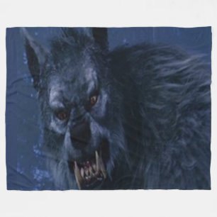 BLAUE WEREWOLF FLEECEDECKE