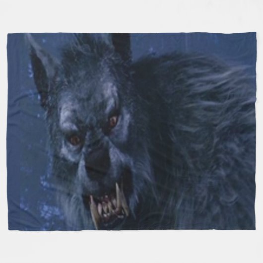 BLAUE WEREWOLF FLEECEDECKE (Vorderseite (Horizontal))