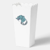 Blaue Werwolf-Popcornboxen Geschenkschachtel (Vorderseite)