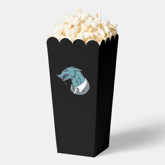 Blaue Werwolf-Popcornboxen Geschenkschachtel (Geplatzt)