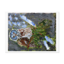 Blaue Weste-Postkarte