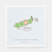 Blaue Whimsikale Erbsen in einem Pod Boy Baby Show Serviette (Vorderseite)