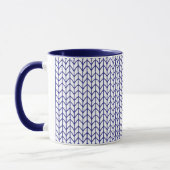 BLAUE & WHITE STRICK Navy Combo Tasse (Links)