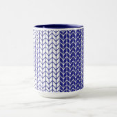BLAUE & WHITE STRICK Navy Combo Tasse (Zentrum)