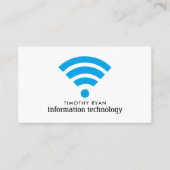 Blaue Wi-Fi-Logos, Informationstechnologie, Comput Visitenkarte (Vorderseite)