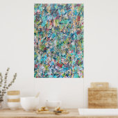 Blaue Wiese 24 x 36 Poster (Küche)