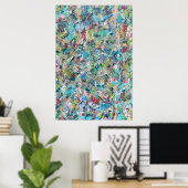 Blaue Wiese 24 x 36 Poster (Heimbüro)