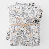 Blaue Wiese, gezeichnet Geschenkpapier Set (Beispiel)