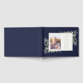 Blaue Wiese in Love Memory Foto Beerdigung Gästebuch (Voll)