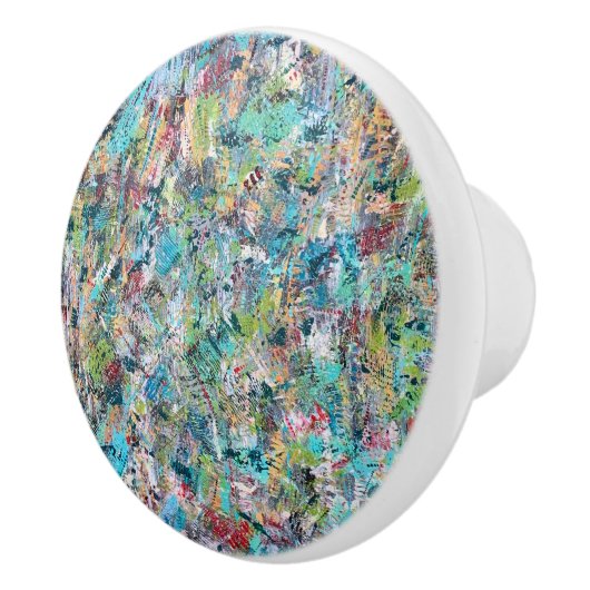 Blaue Wiese-Keramik Keramikknauf (Rechts)