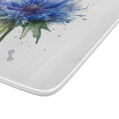 Blaue Wiese Magie: Aquarellblume Kunst Schneidebrett (Ecke)