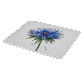 Blaue Wiese Magie: Aquarellblume Kunst Schneidebrett (Ecke)