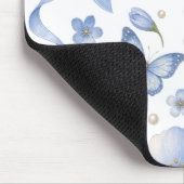 Blaue Wiesenbögen & Blüten Mousepad (Ecke)