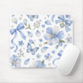 Blaue Wiesenbögen & Blüten Mousepad (Mit Mouse)
