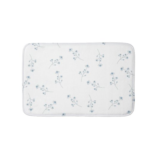 Blaue Wildblume Badematte (Vorderseite)