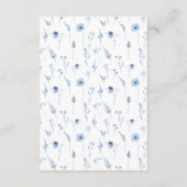 Blaue Wildblume Begleitkarte (Rückseite)