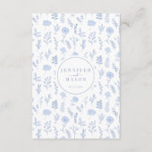 Blaue Wildblume - Blumenzauber Begleitkarte (Rückseite)