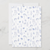 Blaue Wildblume Bräutigam Hochzeit Tischnummern (Rückseite)